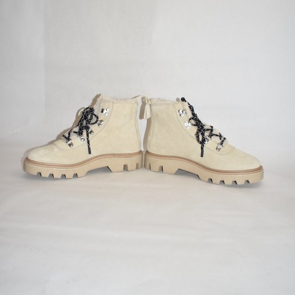 $650 RAG & BONE Natural Lace-up Shearling Ankle Boots COMBAT PLATFORM 39 (PA3) - Picture 4 of 10